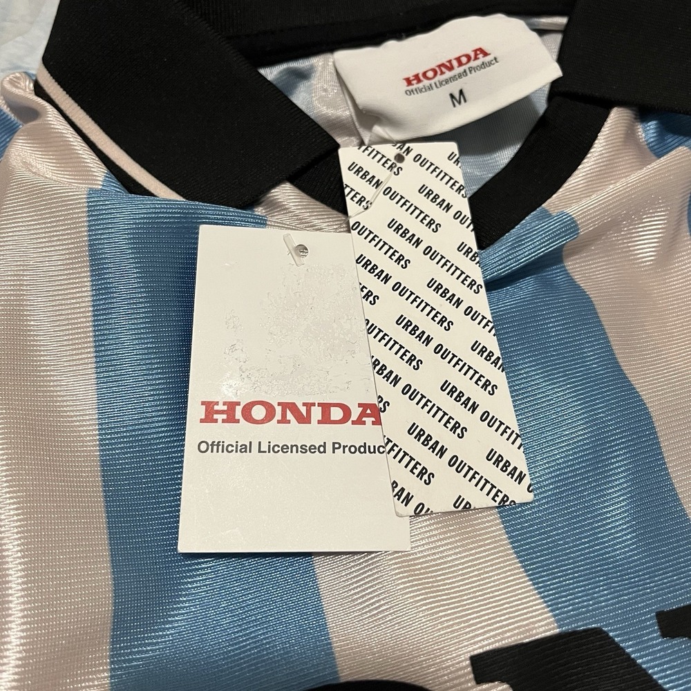 Honda Long Sleeve Striped Soccer Jersey Polo Tree Brandβ New w/ Tags Size M - Picture 7 of 13